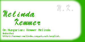 melinda kemmer business card